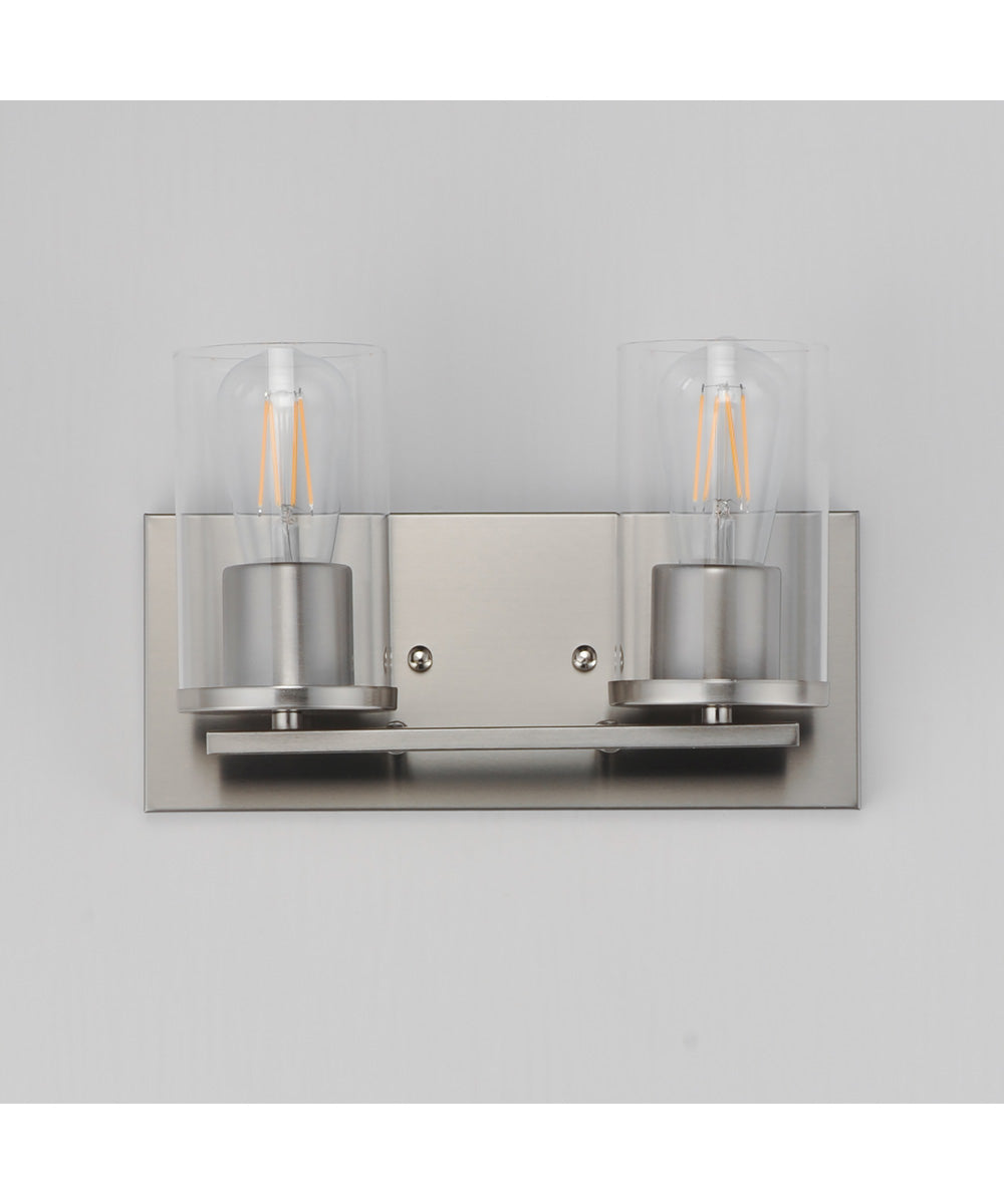 Lateral 2-Light Bath Vanity Satin Nickel