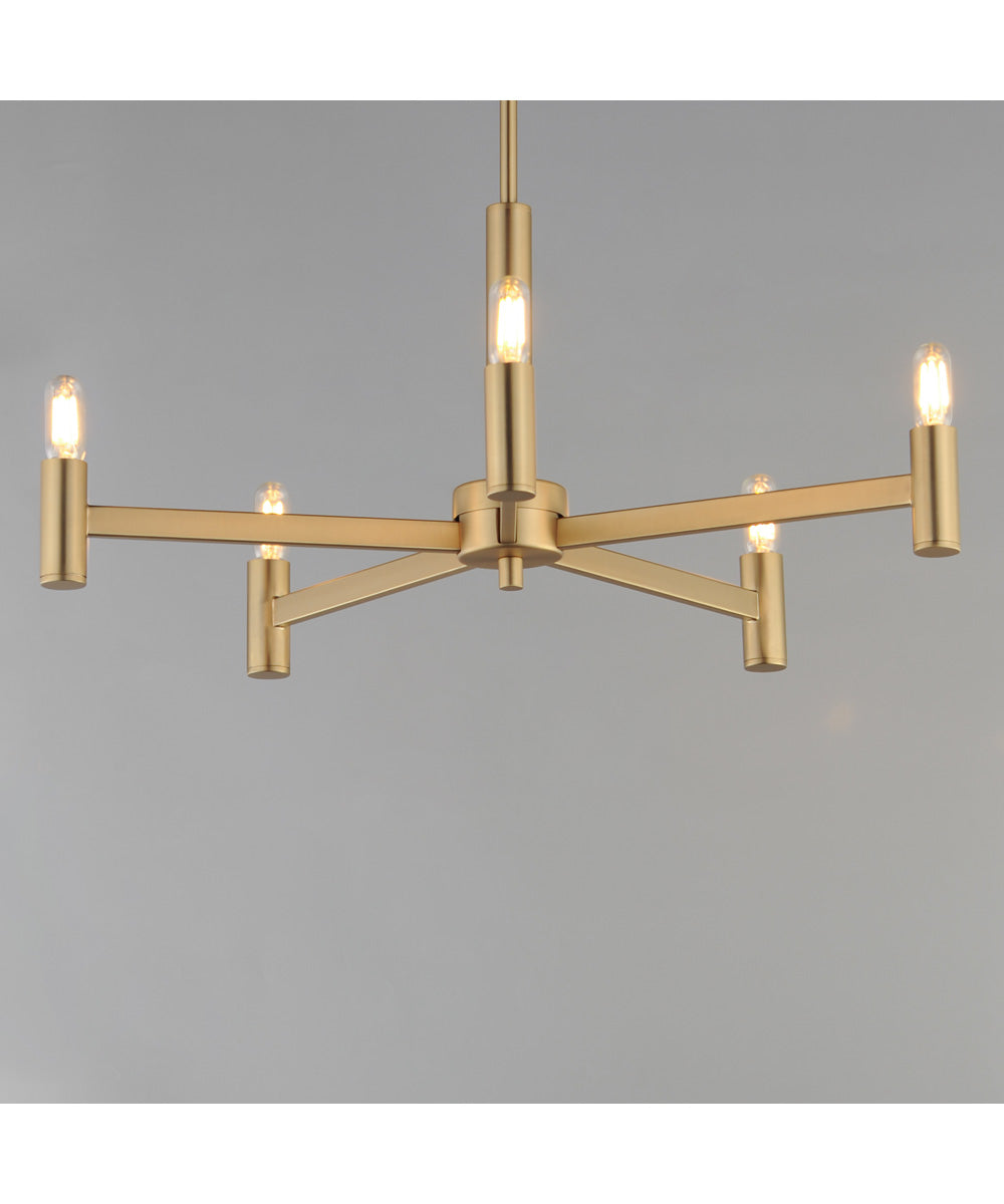 Emana 5-Light Chandelier Natural Aged Brass