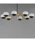 Lucerne 8-Light Chandelier Black / Natural Aged Brass
