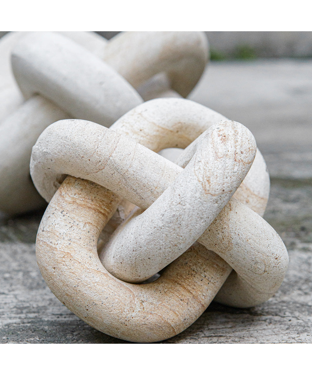 Limestone Link Sculptures, Set of 2
