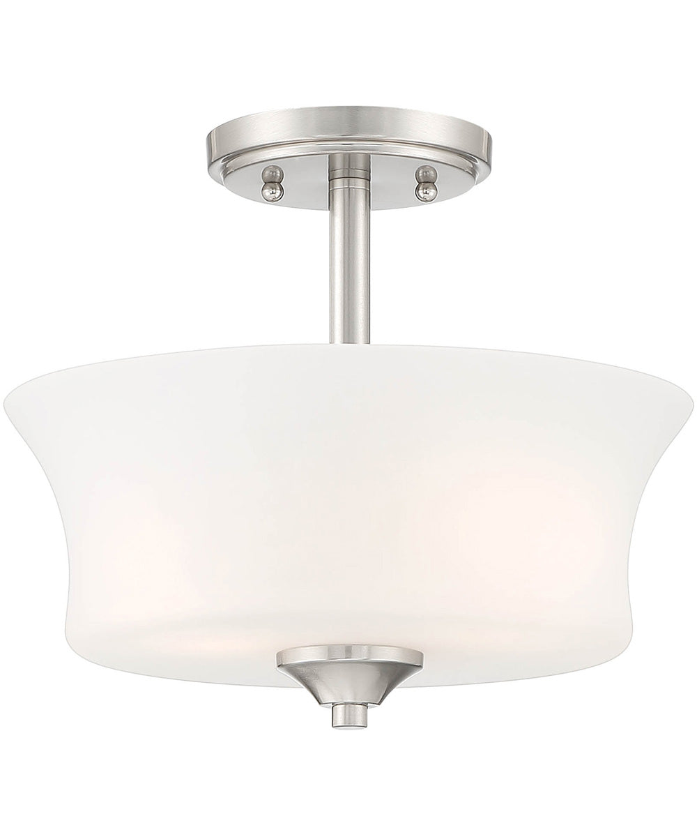 Bronson 2 Light Semi Flush Brushed Nickel