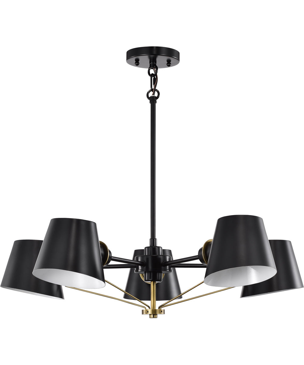 Baxter 5-Light Chandelier Black / Burnished Brass
