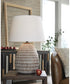 Darrich Metal Table Lamp Beige/White