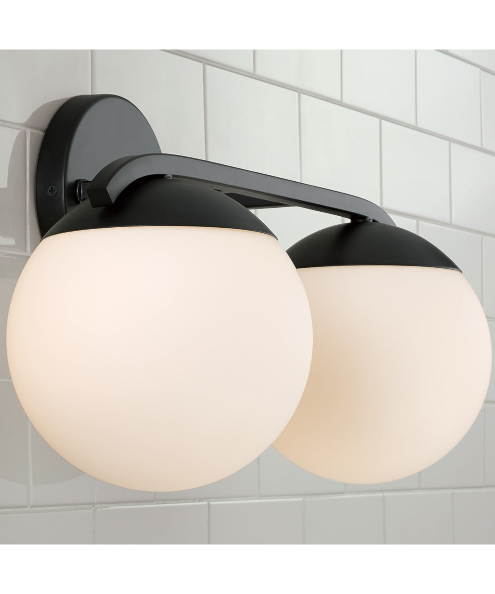 Oliver 2-Light Vanity Matte Black