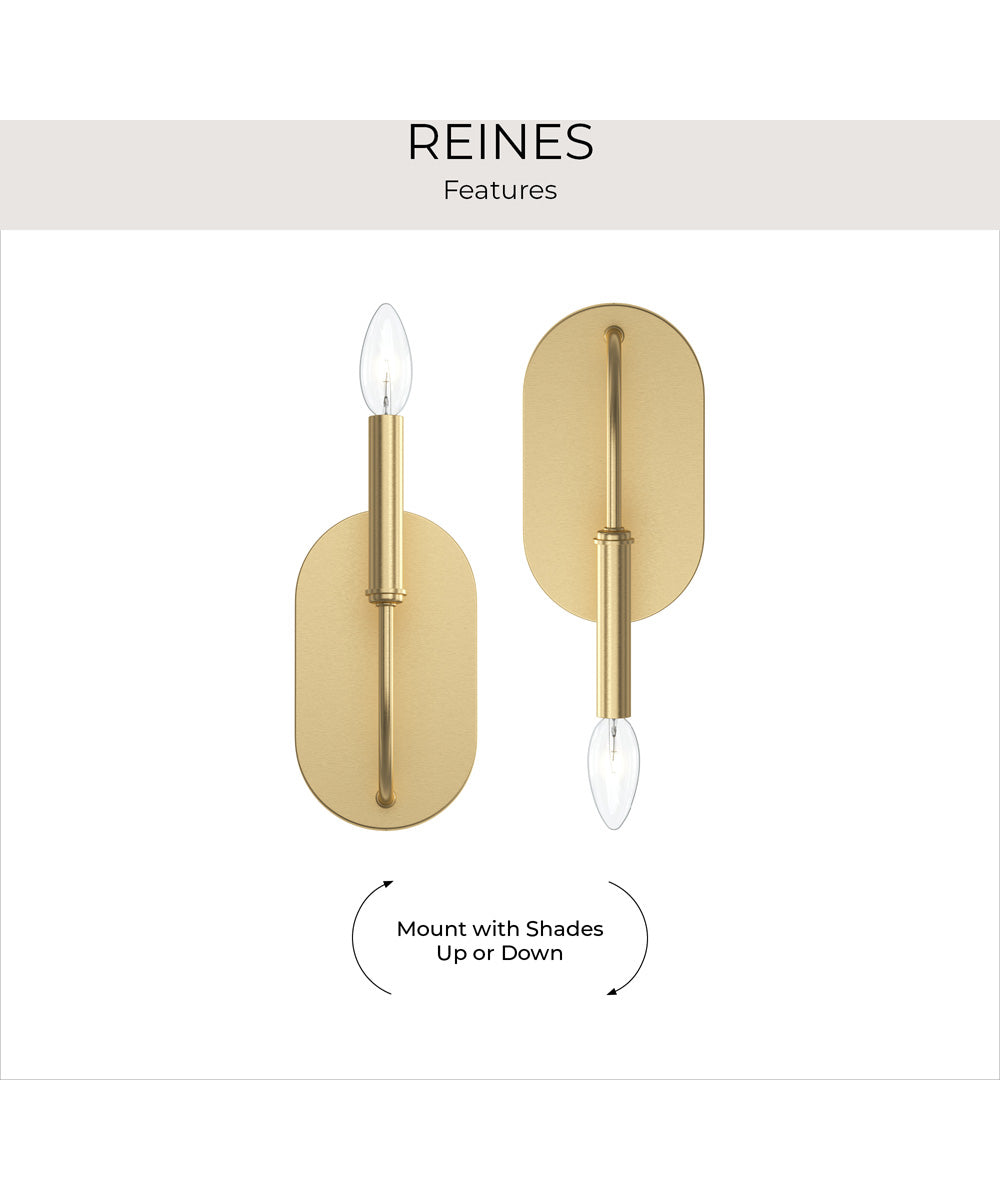 Reines 1-Light Wall Sconce Brushed Gold