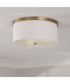 Midtown 3-Light Flush Mount Aged Brass