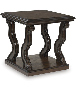 Maylee Square End Table Dark Brown