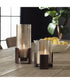 Fluted Fire Cylinder Candleholders Set of 2