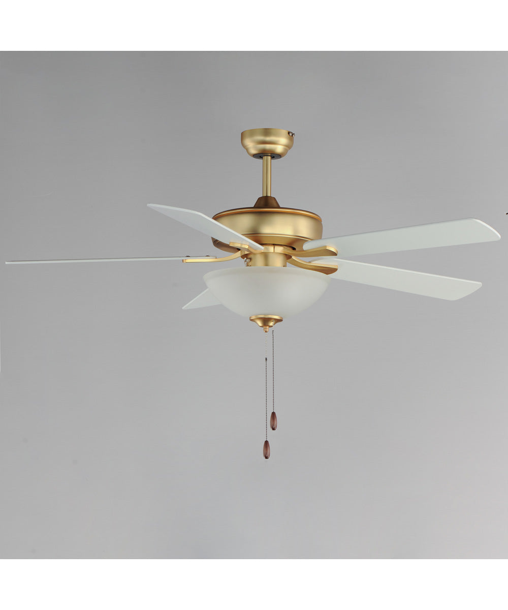 Super-Max 52 inch Ceiling Fan with 2-Light Kit Natural Aged Brass