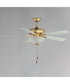 Super-Max 52 inch Ceiling Fan with 2-Light Kit Natural Aged Brass