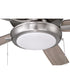 EOS Low Profile 1 bulb Frosted White 52" Ceiling Fan 1-Light Fan Brushed Polished Nickel