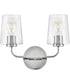 Kline 2-Light Small Two Light Vanity in Chrome