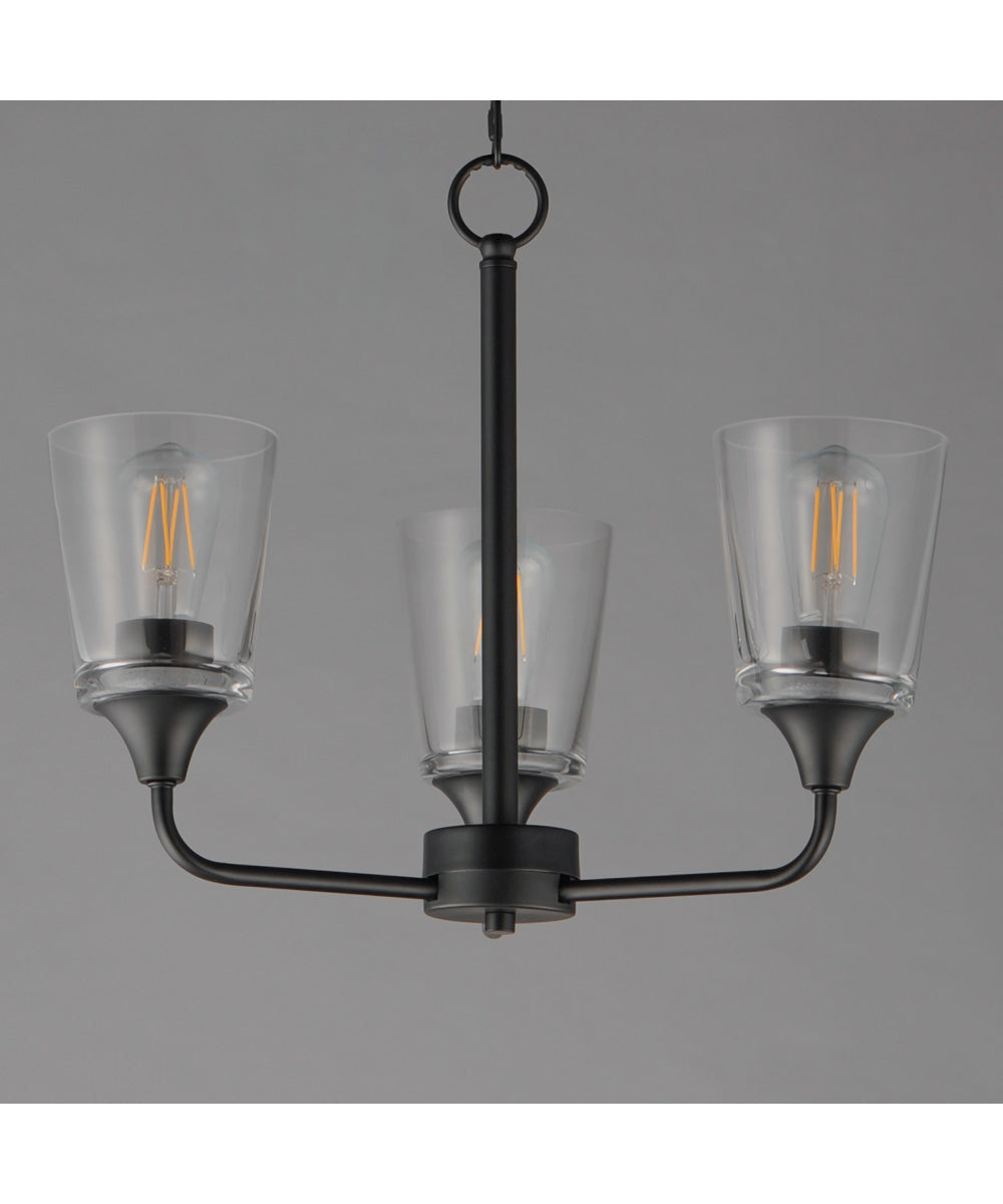 Hudson 3-Light Chandelier Black