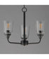 Hudson 3-Light Chandelier Black