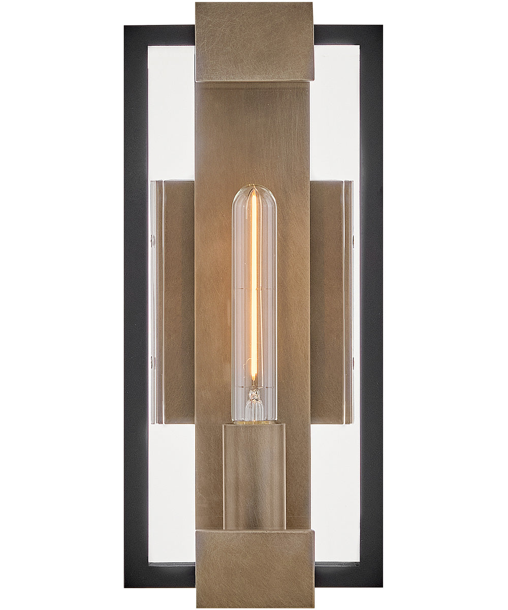 Bergen 1-Light Small Wall Mount Lantern in Black