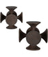 Balanced Harmony Dark Wooden Sculptures Set of 2