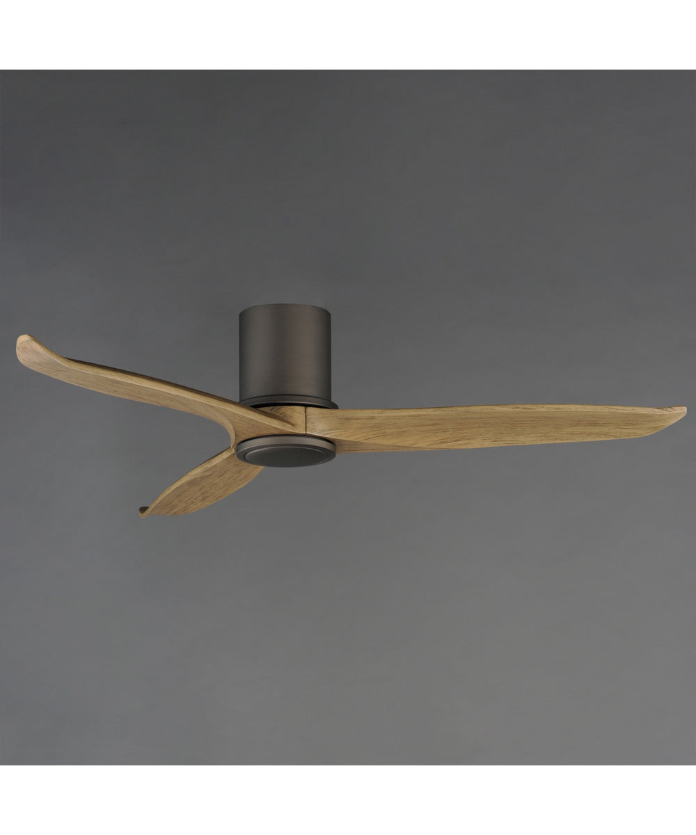 Woodwind 52 inch Solid Wood Blade Hugger Fan w LED Charcoal Bronze