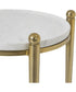 Nahunta Antique Brass Accent Table