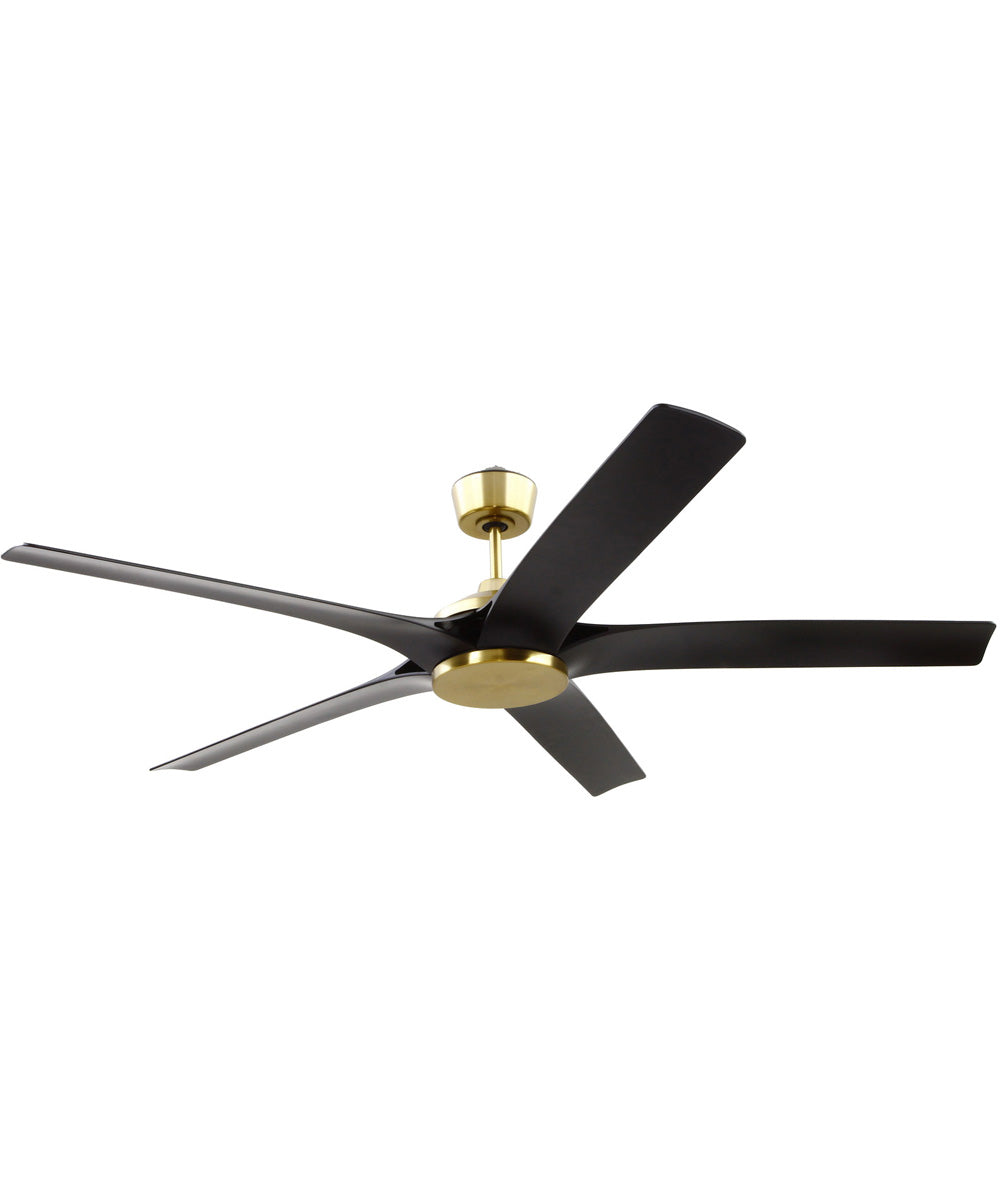 Fonz 65" Indoor Ceiling fan with 5-blades 1-Light Fan Satin Brass
