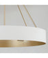 Weller 4-Light Chandelier Matte Brass and White