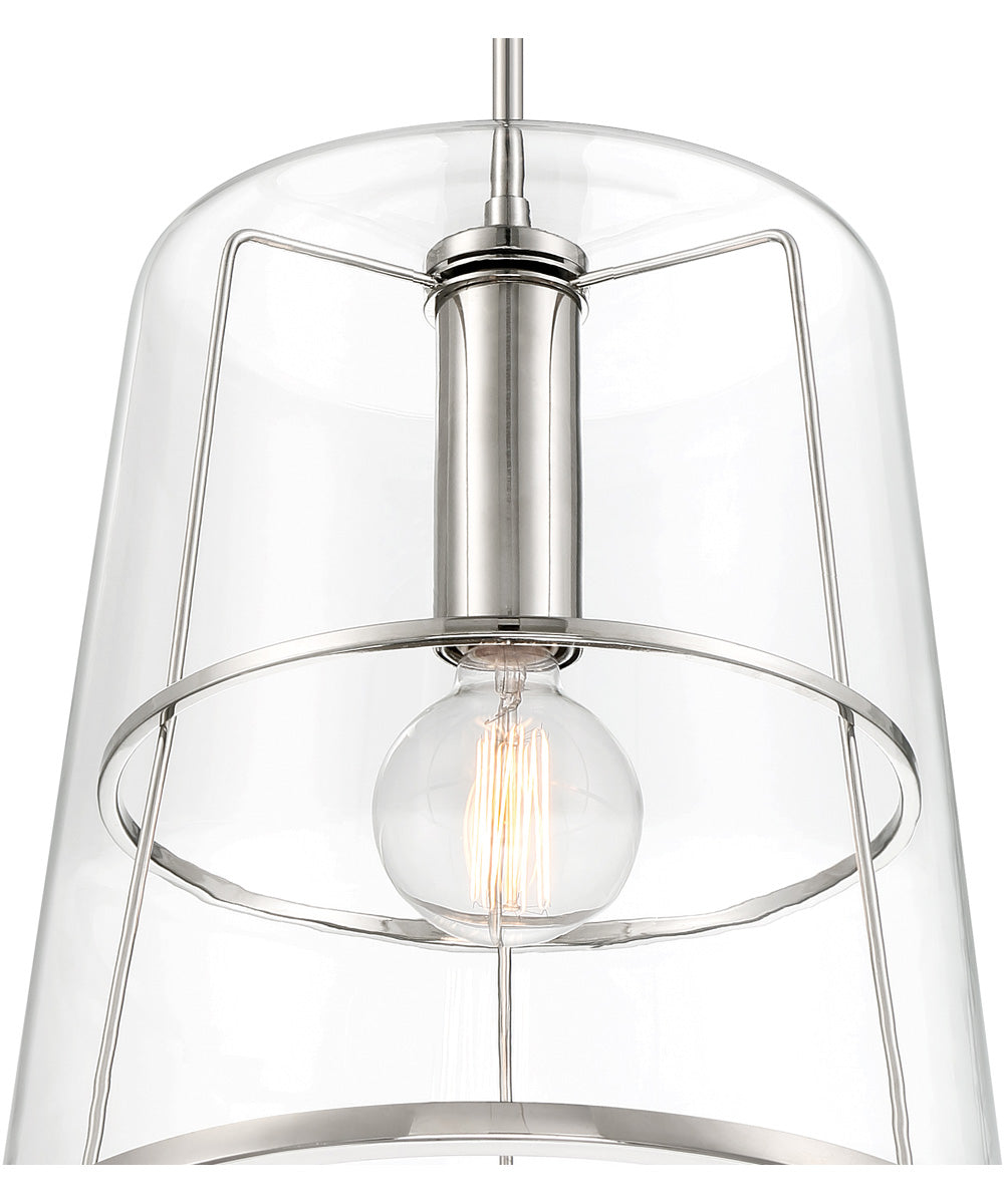 Alonzo 1 Light Pendant Polished Nickel