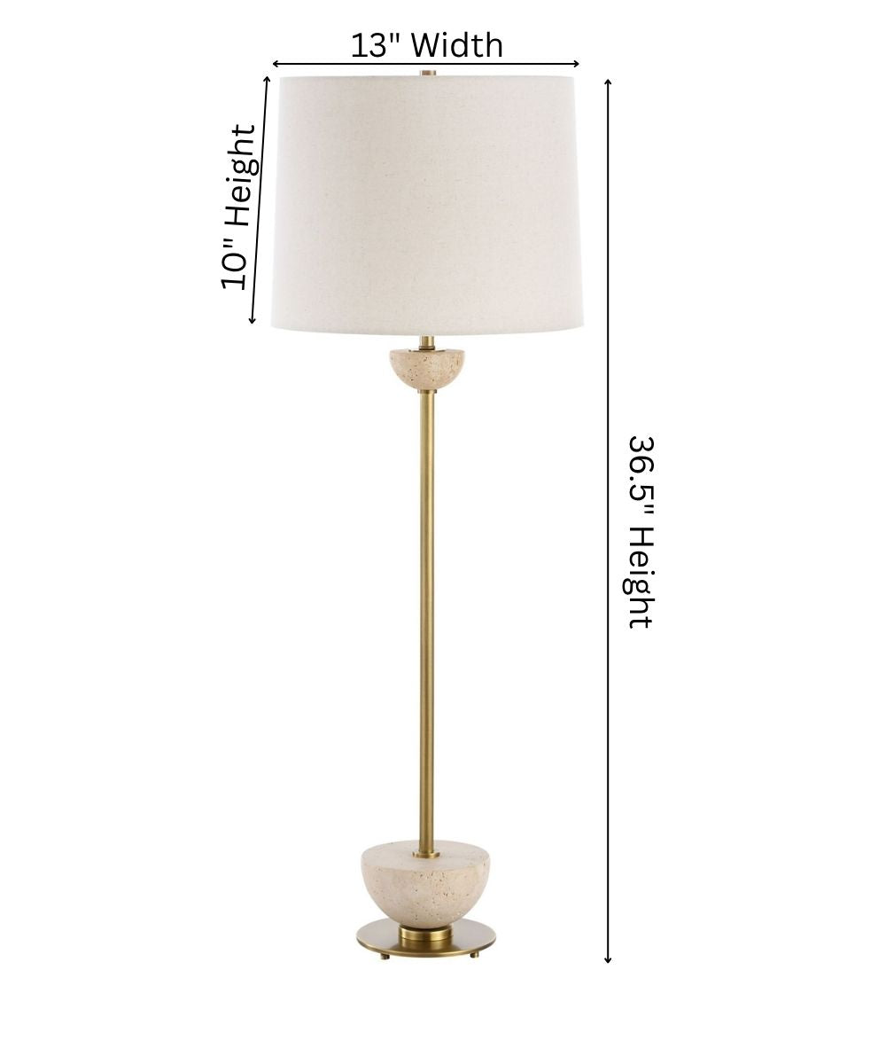 Hemisphere Brass Buffet Lamp