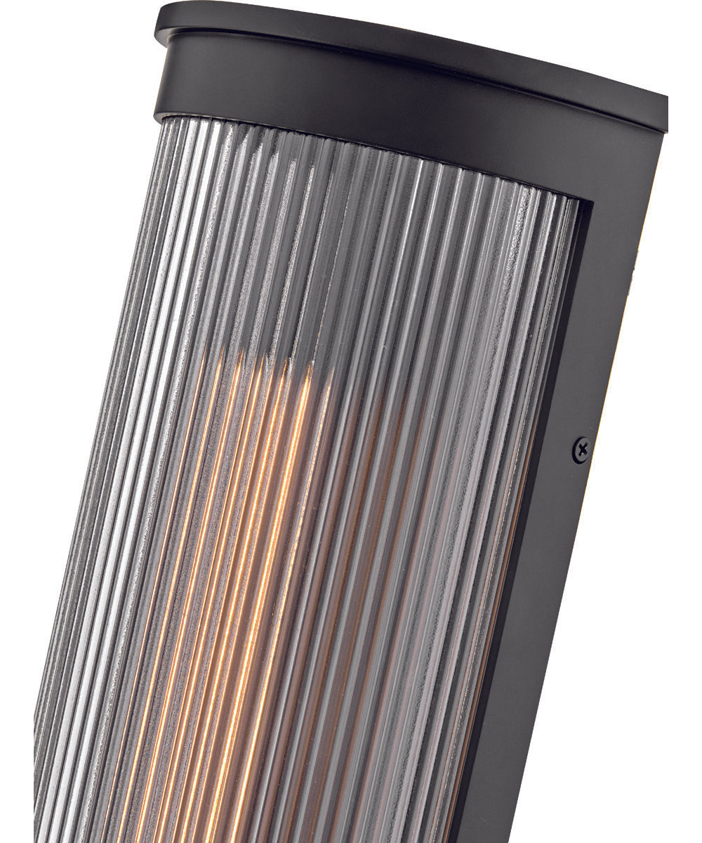 Bluffton 1-Light Medium Wall Mount Lantern in Black