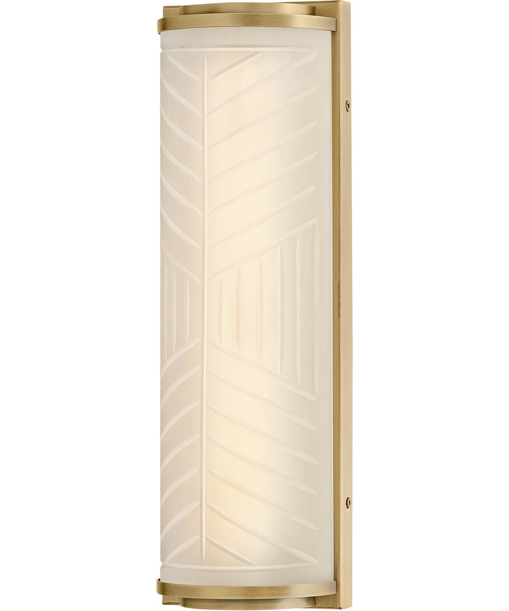 Devon LED-Light Medium Bath Sconce in Lacquered Brass