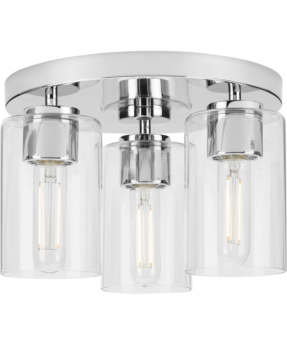 Cofield 12 in. 3-Light Flush Mount P350237 Polished Chrome