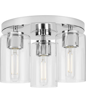 Cofield 12 in. 3-Light Flush Mount P350237 Polished Chrome
