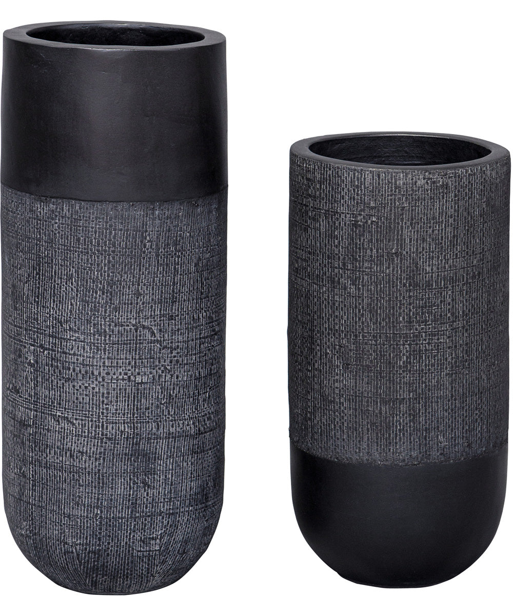 Woven Shadow Vases, Set of 2