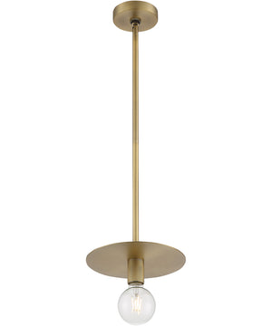 10"W Bizet 1-Light Pendant Vintage Brass