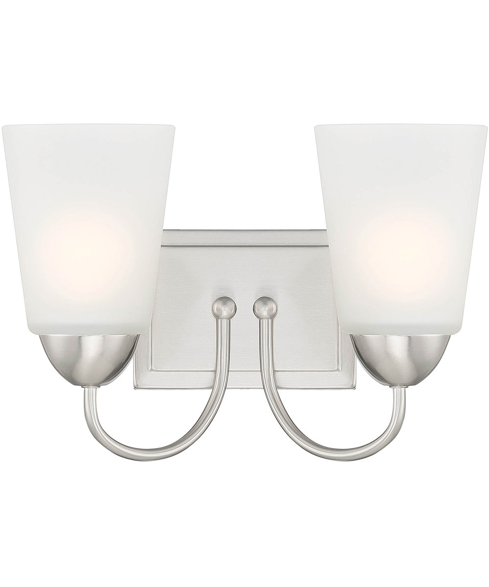 Malone 2 Light Vanity Brushed Nickel