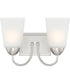 Malone 2 Light Vanity Brushed Nickel