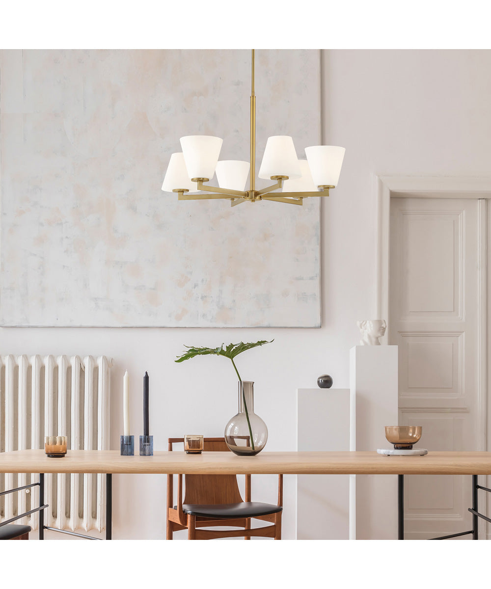 Palmyra 6 Light Chandelier Brushed Gold