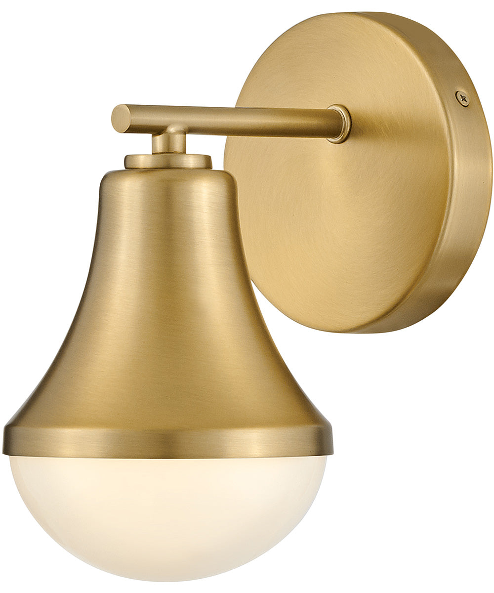 Haddie 1-Light Small Single Light Vanity in Lacquered Brass