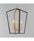 Melrose 3-Light Pendant Black / Natural Aged Brass