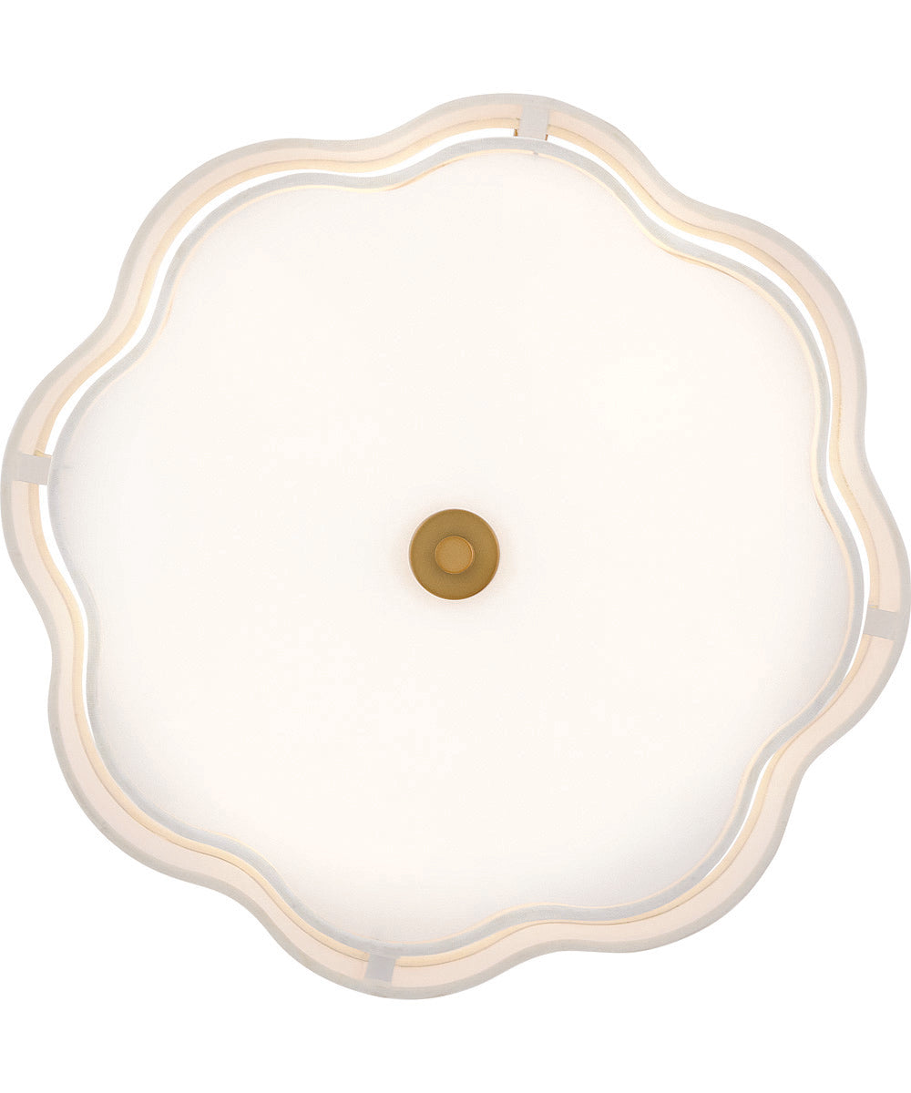 Gwen 4-Light Medium Semi-Flush Mount in Lacquered Brass