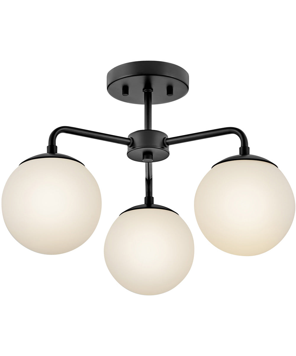 Julep 3-Light Medium Semi-Flush Mount in Black