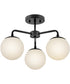 Julep 3-Light Medium Semi-Flush Mount in Black