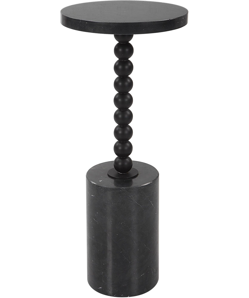 Bead Black Marble Drink Table