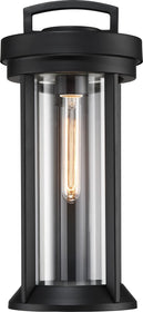 18"H Huron 1-Light Outdoor Aged Bronze / Clear
