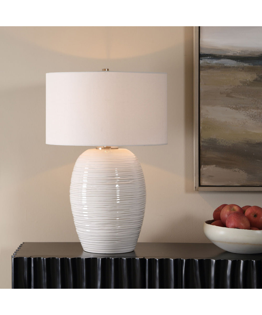 Alkman White Glaze Table Lamp