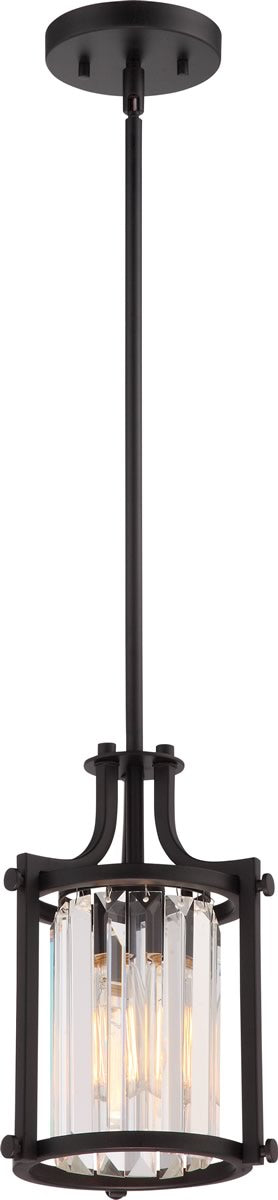 8"W Krys 1-Light Pendant Aged Bronze