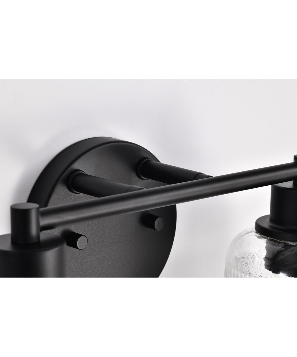 Grayson 2-Light Vanity & Wall Matte Black