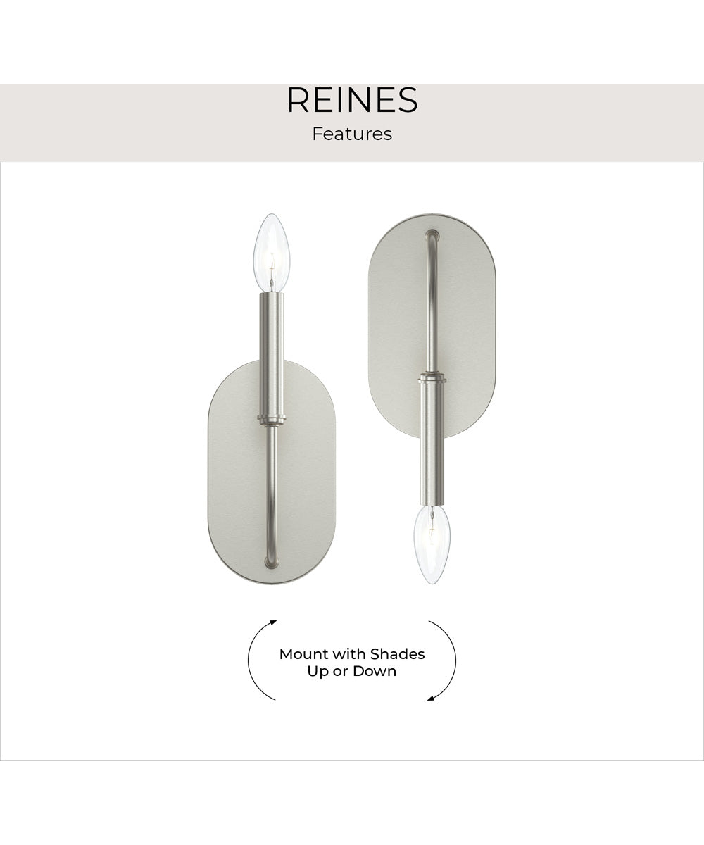 Reines 1-Light Wall Sconce Brushed Nickel