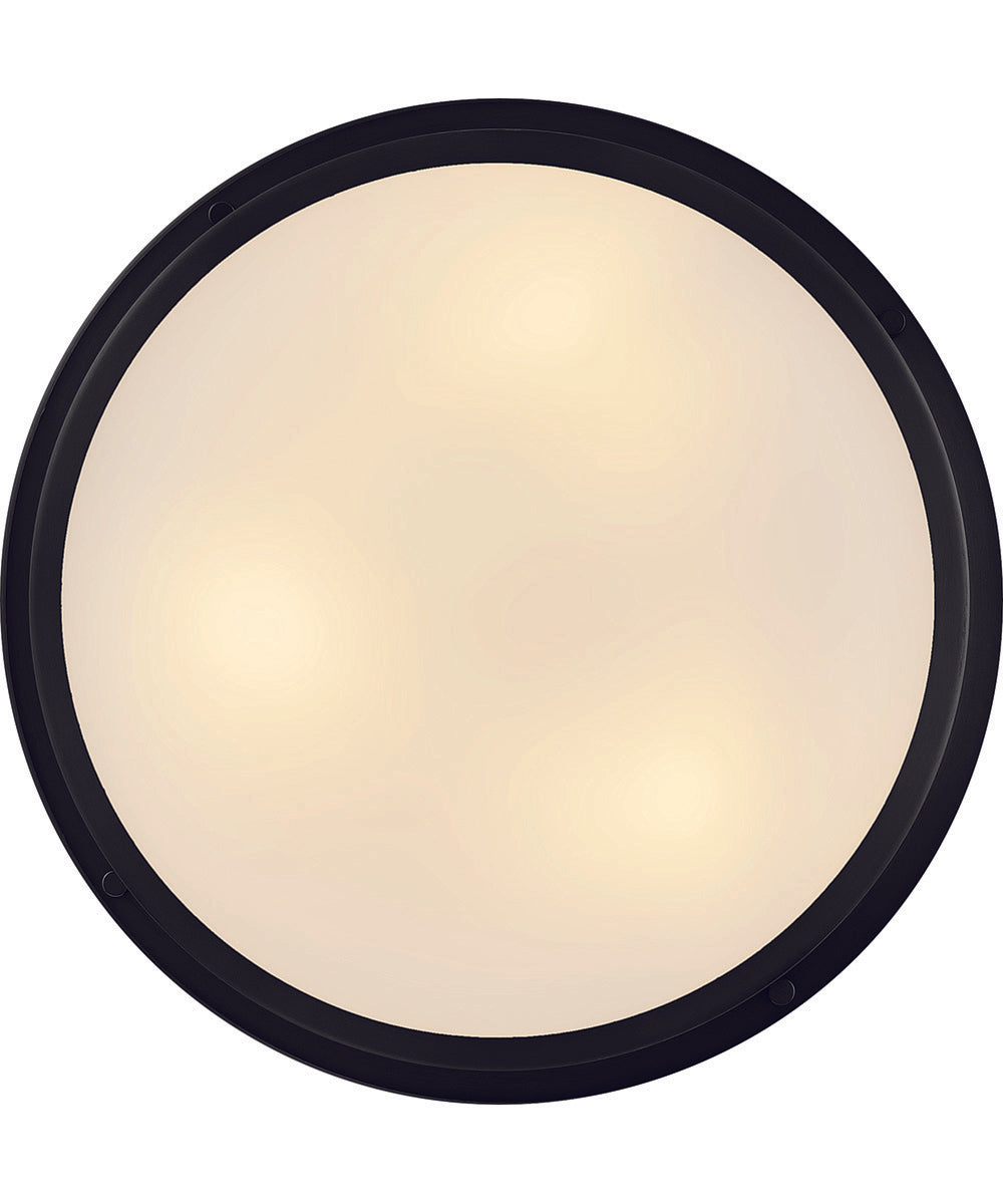 Pierce 3-Light Medium Flush Mount in Black