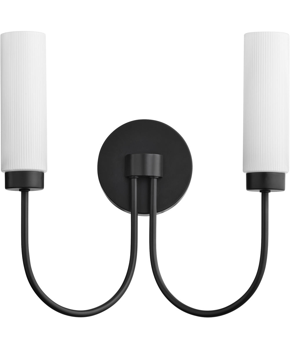 Jerome 2-light Wall Mount Light Fixture Matte Black