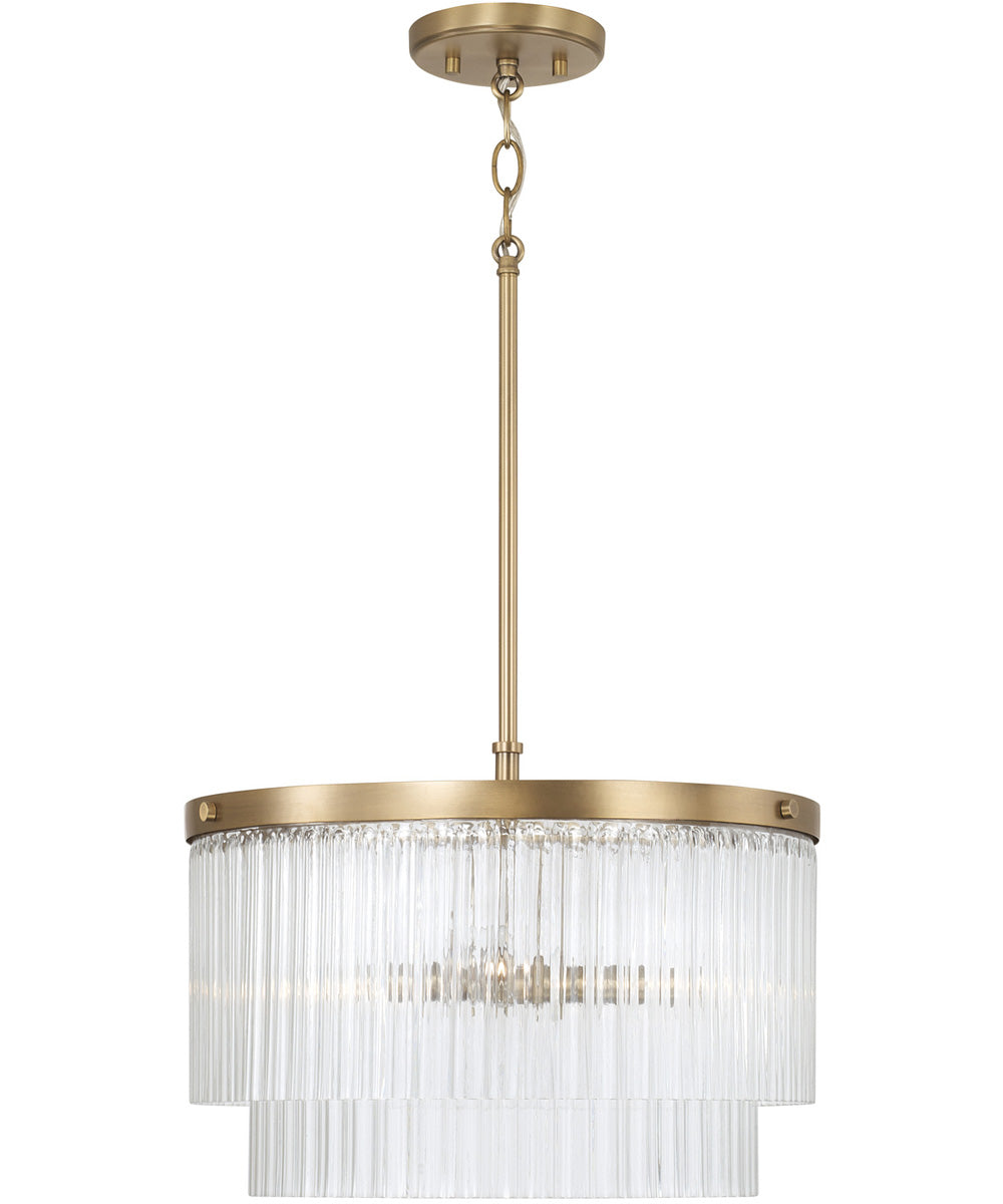 Vaughn 3-Light Pendant Aged Brass