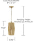 Archer 1-Light Pendant Blonde Wood and Matte Brass